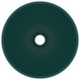 Lavabo de lujo redondo cerámica verde oscuro mate 32,5x14 cm de vidaXL, Lavabos - Ref: Foro24-146970, Precio: 69,93 €, Descue...