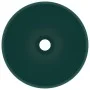 Matte dark green ceramic round luxury washbasin 32.5x14 cm by vidaXL, Sinks - Ref: Foro24-146970, Price: 68,72 €, Discount: %