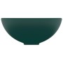 Lavabo de lujo redondo cerámica verde oscuro mate 32,5x14 cm de vidaXL, Lavabos - Ref: Foro24-146970, Precio: 69,93 €, Descue...
