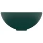 Matte dark green ceramic round luxury washbasin 32.5x14 cm by vidaXL, Sinks - Ref: Foro24-146970, Price: 68,72 €, Discount: %