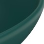 Matte dark green ceramic round luxury washbasin 32.5x14 cm by vidaXL, Sinks - Ref: Foro24-146970, Price: 69,93 €, Discount: %