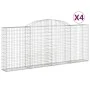 Cestas de gaviones 4 uds forma de arco hierro 300x30x120/140 cm by , Pots and planters - Ref: Foro24-3146541, Price: 502,26 €...