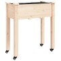 Pflanzkübel mit Futter und Rädern aus massiver Fichte 71x37x80 cm von , Töpfe und Pflanzgefäße - Ref: Foro24-3157823, Preis: ...