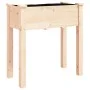 Jardinera con forro y ruedas madera maciza de abeto 71x37x80 cm by , Pots and planters - Ref: Foro24-3157823, Price: 58,82 €,...