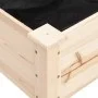 Jardinera con forro y ruedas madera maciza de abeto 71x37x80 cm by , Pots and planters - Ref: Foro24-3157823, Price: 58,82 €,...