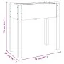 Jardinera con forro y ruedas madera maciza de abeto 71x37x80 cm by , Pots and planters - Ref: Foro24-3157823, Price: 58,82 €,...