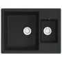 Double sink kitchen with overflow black granite by vidaXL, Sinks - Ref: Foro24-147085, Price: 177,49 €, Discount: %