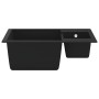 Double sink kitchen with overflow black granite by vidaXL, Sinks - Ref: Foro24-147085, Price: 180,92 €, Discount: %