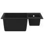 Double sink kitchen with overflow black granite by vidaXL, Sinks - Ref: Foro24-147085, Price: 177,49 €, Discount: %