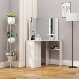 Mesa tocador de maquillaje de esquina blanca de vidaXL, Tocadores para dormitorios - Ref: Foro24-288451, Precio: 153,83 €, De...