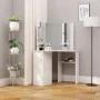 Mesa tocador de maquillaje de esquina blanca de vidaXL, Tocadores para dormitorios - Ref: Foro24-288451, Precio: 152,11 €, De...