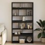 Estante de libros 2 pcs Roble negro 100 x 33 x 187.5 cm