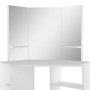 Mesa tocador de maquillaje de esquina blanca de vidaXL, Tocadores para dormitorios - Ref: Foro24-288451, Precio: 153,83 €, De...