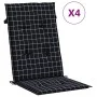 Stuhlkissen mit hoher Rückenlehne 4 Stück schwarz karierter Stoff von , Kissen für Stühle und Sofas - Ref: Foro24-361257, Pre...