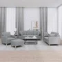 Set of sofas with 4 light gray fabric cushions by , Sofas - Ref: Foro24-3202078, Price: 672,31 €, Discount: %