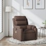 Sillón de masaje reclinable de tela marrón oscuro de , Sillones - Ref: Foro24-373479, Precio: 253,37 €