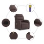Sillón de masaje reclinable de tela marrón oscuro de , Sillones - Ref: Foro24-373479, Precio: 253,37 €