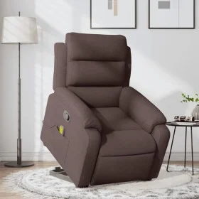 Silla de masaje reclinable de pie de tela marrón oscuro de , Sillones - Ref: Foro24-3204997, Precio: 326,34 €, Descuento: %