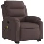 Silla de masaje reclinable de pie de tela marrón oscuro de , Sillones - Ref: Foro24-3204997, Precio: 326,18 €, Descuento: %