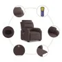 Silla de masaje reclinable de pie de tela marrón oscuro de , Sillones - Ref: Foro24-3204997, Precio: 326,18 €, Descuento: %
