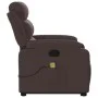 Silla de masaje reclinable de pie de tela marrón oscuro de , Sillones - Ref: Foro24-3204997, Precio: 326,18 €, Descuento: %