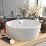 Luxuriöses Waschbecken mit Überlauf aus mattweißer Keramik, 36 x 13 cm von vidaXL, Sinkt - Ref: Foro24-147031, Preis: 78,15 €...