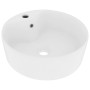 Luxuriöses Waschbecken mit Überlauf aus mattweißer Keramik, 36 x 13 cm von vidaXL, Sinkt - Ref: Foro24-147031, Preis: 78,15 €...