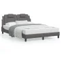 Estructura de cama con cabecero cuero sintético gris 140x200cm de , Camas y somieres - Ref: Foro24-3208099, Precio: 187,14 €,...