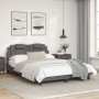 Bettgestell mit Kopfteil aus grauem Kunstleder 140x200cm von , Betten und Lattenroste - Ref: Foro24-3208099, Preis: 189,98 €,...