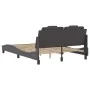Estructura de cama con cabecero cuero sintético gris 140x200cm de , Camas y somieres - Ref: Foro24-3208099, Precio: 187,14 €,...