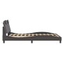Bed frame with gray synthetic leather headboard 140x200cm by , Beds and slatted bases - Ref: Foro24-3208099, Price: 189,98 €,...
