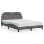 Bed frame with LED lights in gray synthetic leather 140x200 cm by , Beds and slatted bases - Ref: Foro24-3214025, Price: 198,...