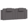 Bed frame with LED lights in gray synthetic leather 140x200 cm by , Beds and slatted bases - Ref: Foro24-3214025, Price: 197,...