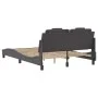 Bed frame with LED lights in gray synthetic leather 140x200 cm by , Beds and slatted bases - Ref: Foro24-3214025, Price: 197,...
