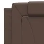 Bed frame with LED lights, brown PE leather, 160x200 cm. by , Beds and slatted bases - Ref: Foro24-3214031, Price: 245,44 €, ...