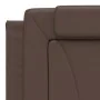 Bed frame with LED lights in brown synthetic leather 180x200 cm by , Beds and slatted bases - Ref: Foro24-3214038, Price: 244...