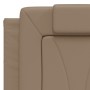Bettgestell mit LED-Beleuchtung aus synthetischem Capuccino-Leder 140x190 cm von , Betten und Lattenroste - Ref: Foro24-32140...