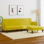 Zweiplätziges Schlafsofa mit gelbem Samthocker. von , Sofas - Ref: Foro24-3216254, Preis: 311,35 €, Rabatt: %