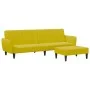 Zweiplätziges Schlafsofa mit gelbem Samthocker. von , Sofas - Ref: Foro24-3216254, Preis: 311,35 €, Rabatt: %