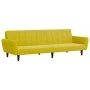 Zweiplätziges Schlafsofa mit gelbem Samthocker. von , Sofas - Ref: Foro24-3216254, Preis: 311,35 €, Rabatt: %