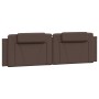 Bed with brown synthetic leather mattress 180x200 cm by , Beds and slatted bases - Ref: Foro24-3208812, Price: 412,17 €, Disc...
