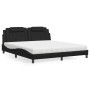 Bett mit schwarzer Kunstleder-Matratze 180x200 cm von , Betten und Lattenroste - Ref: Foro24-3208810, Preis: 446,31 €, Rabatt: %