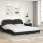 Cama con colchón cuero sintético negro 180x200 cm de , Camas y somieres - Ref: Foro24-3208810, Precio: 437,37 €, Descuento: %