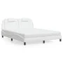 Bett mit weißem Kunstleder-Matratze 160x200 cm von , Betten und Lattenroste - Ref: Foro24-3208804, Preis: 406,50 €, Rabatt: %
