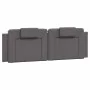 Bed with gray synthetic leather mattress 160x200 cm by , Beds and slatted bases - Ref: Foro24-3208806, Price: 410,99 €, Disco...