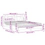Bed with gray synthetic leather mattress 160x200 cm by , Beds and slatted bases - Ref: Foro24-3208806, Price: 430,16 €, Disco...