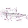 Bed with gray synthetic leather mattress 160x200 cm by , Beds and slatted bases - Ref: Foro24-3208806, Price: 410,99 €, Disco...