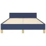 Bed frame with blue fabric headboard 120x190 cm by , Beds and slatted bases - Ref: Foro24-3270519, Price: 172,68 €, Discount: %