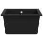 Küchenspüle mit Überlauf aus schwarzem Granit von vidaXL, Sinkt - Ref: Foro24-147073, Preis: 165,87 €, Rabatt: %