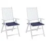 Cushions for pallet furniture 2 units navy blue fabric 40x40x3 cm by , Cushions for chairs and sofas - Ref: Foro24-378358, Pr...